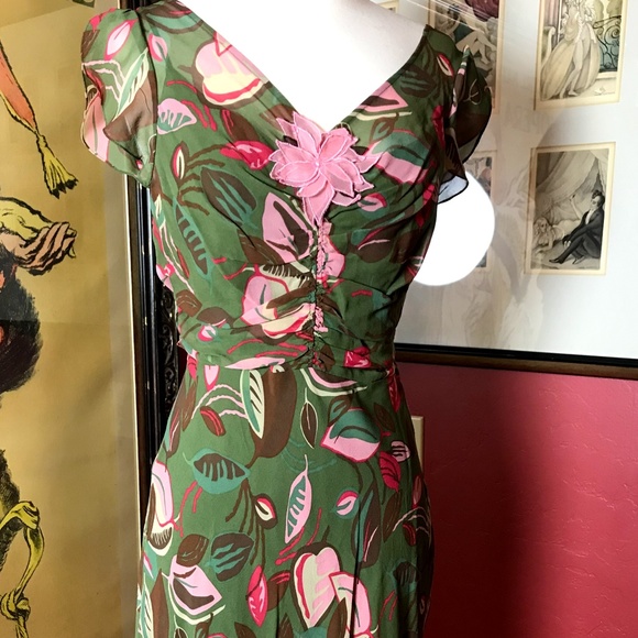 BCBG MAXAZRIA SILK DRESS - Picture 1 of 8